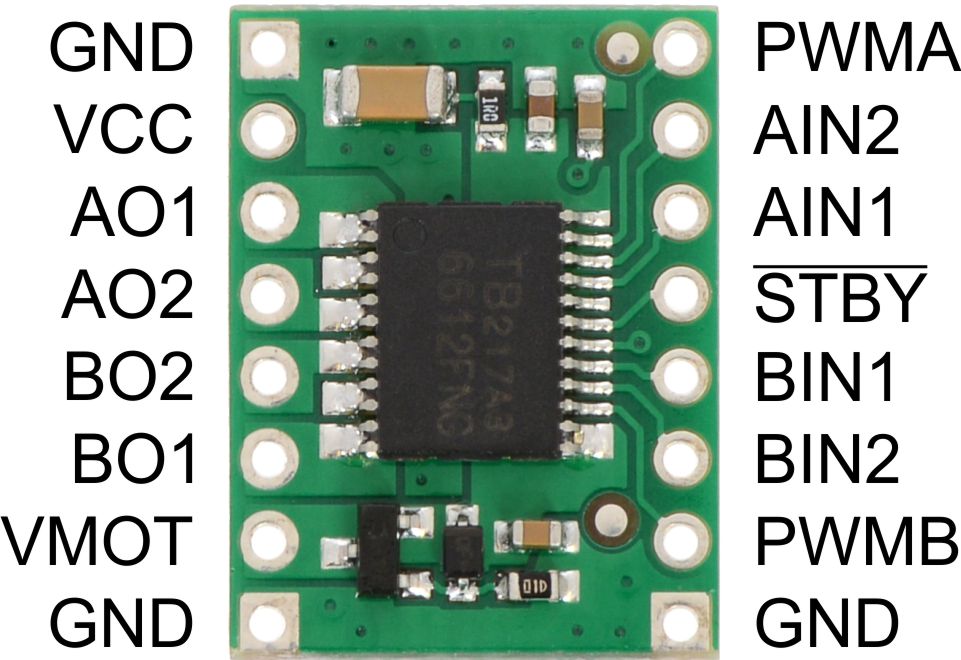 Pololu motor driver TB6612FNG pinout